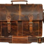 RUSTIC TOWN Handmade Leather Shoulder Briefcase Messenger Bag Mens 16 inch Laptop Satchel